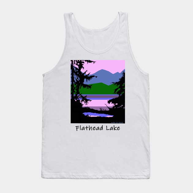 Flathead Lake Tank Top by Art by Ed Nolde